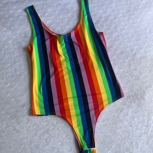 Rainbow bodysuit size large